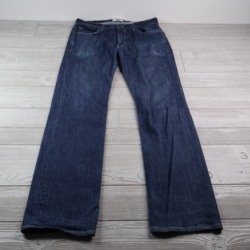 PAIGE Doheny Straight Leg Jeans Men's 33 Dark Indigo Wash Made in USA